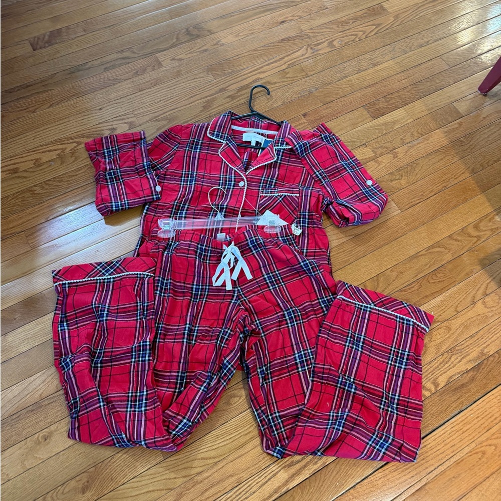 Victoria's Secret Red Plaid Two-Piece Pajama Set